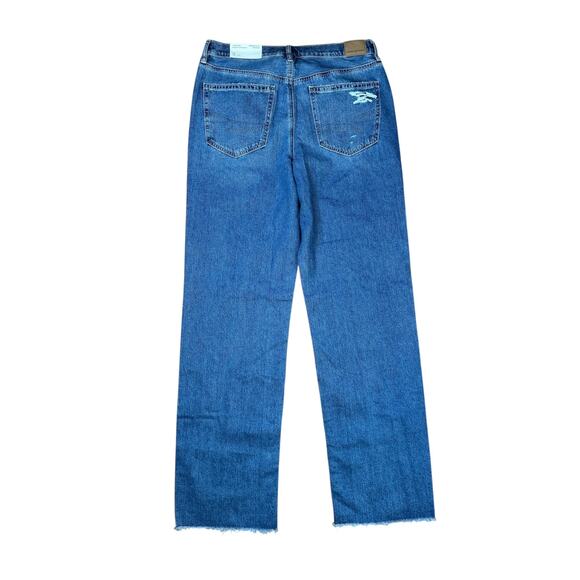 NWT AE American Eagle Low Rise Baggy Straight  Womens Sz 10 X-Long - Picture 2 of 8